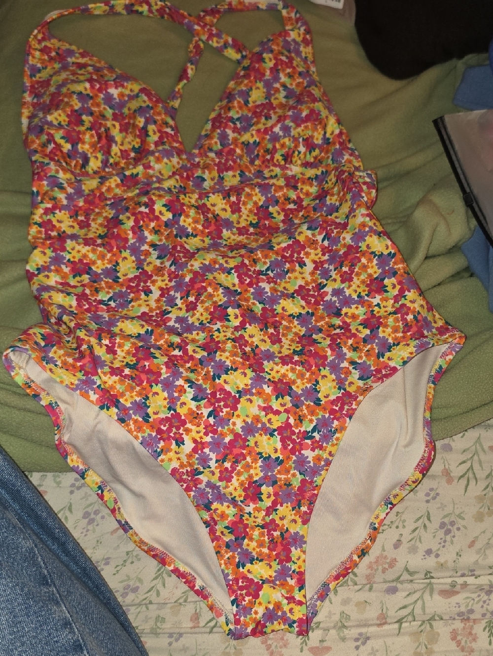 Old Navy Multicolor Floral One-Piece Swimsuit